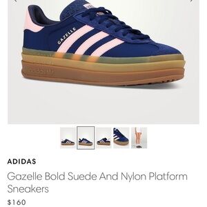 Adidas Gazelle Bold Suede And Nylon Platform Sneakers